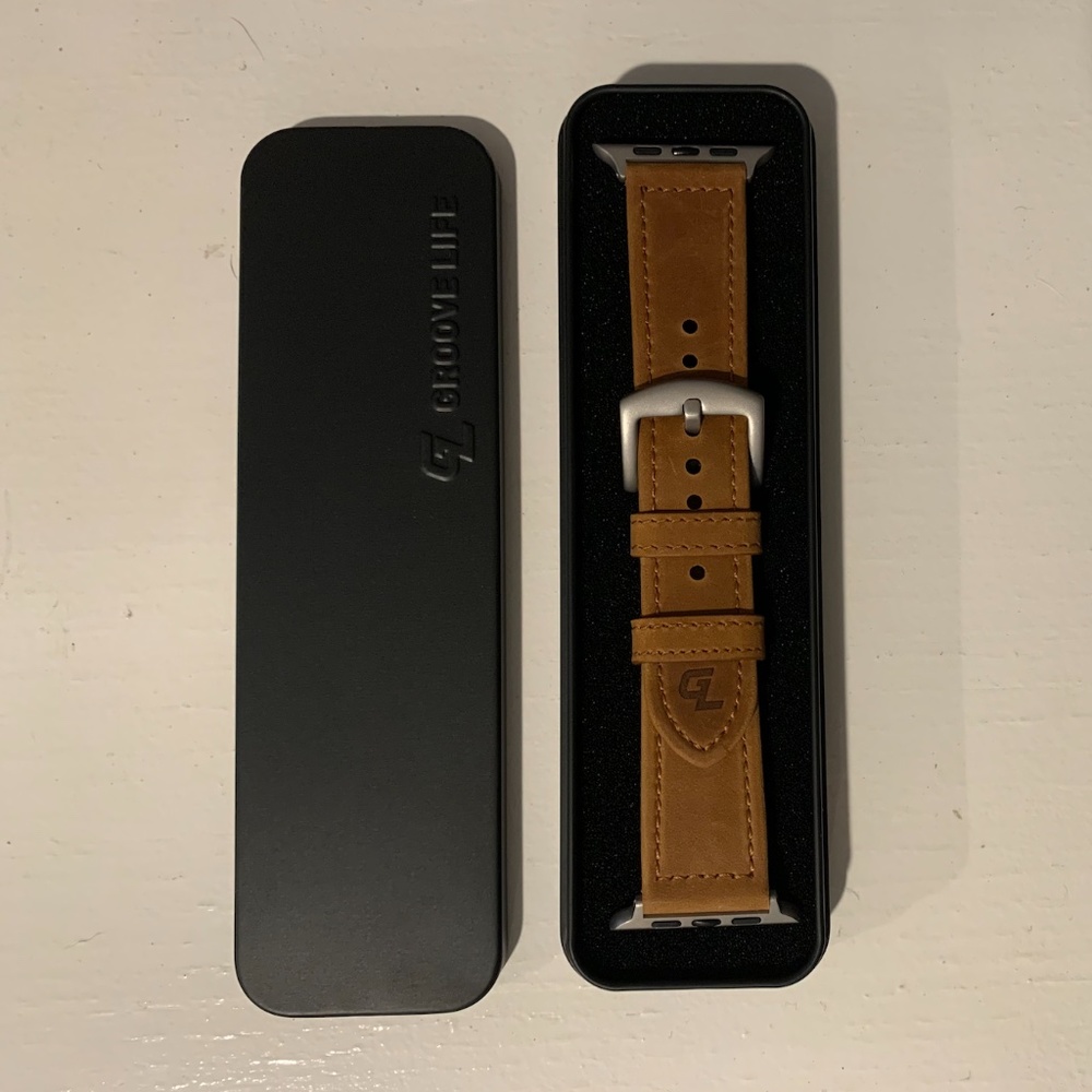 Groove Life Tan Apple Leather Watch Band